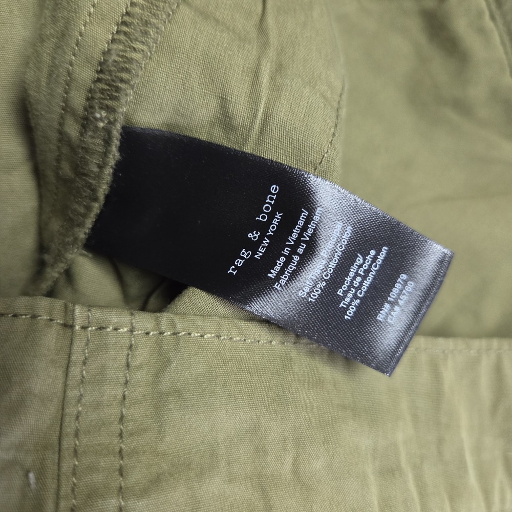 Rag & Bone Sofie Wide Leg Trousers Pants Women's 12 Olive Green - Picture 6 of 9